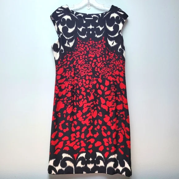 CHICOS | Black, White & Red Dress, Sz 1